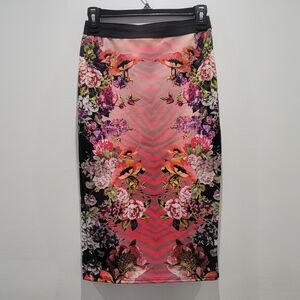 Elegant Floral Pencil Skirt Sz M